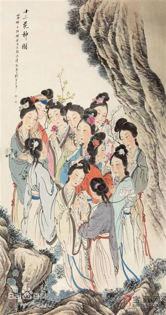 十二花神（农历中的十二个月令的代表花）