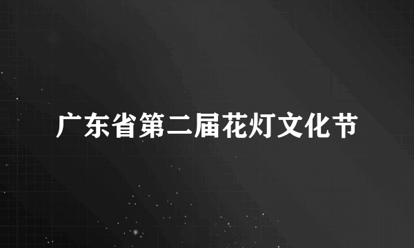 广东省第二届花灯文化节