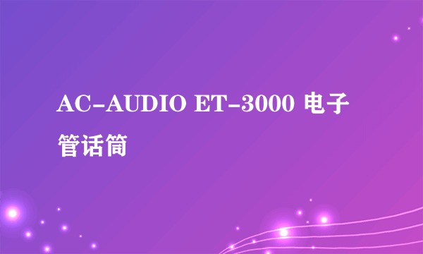 AC-AUDIO ET-3000 电子管话筒