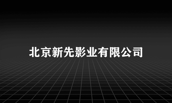 北京新先影业有限公司