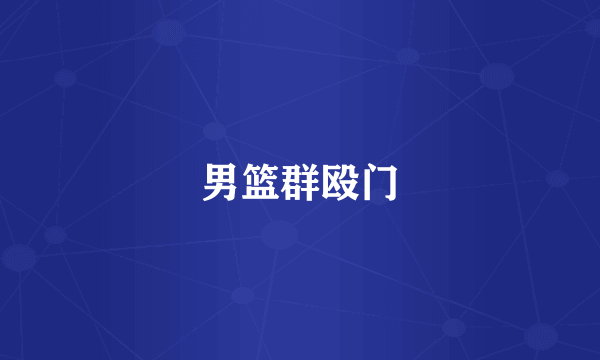 男篮群殴门