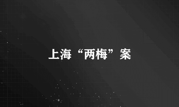 上海“两梅”案