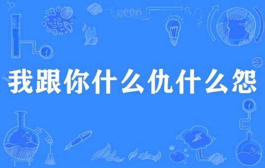 我跟你什么仇什么怨（网络流行词）