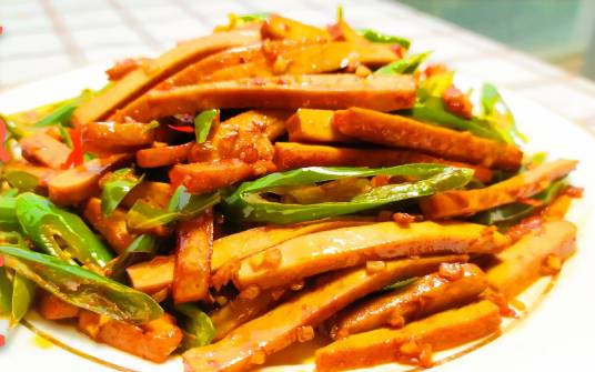 青椒炒豆干