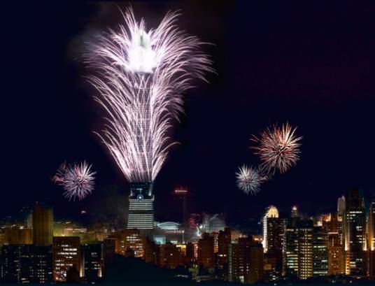 台北101跨年烟火表演