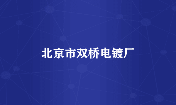 北京市双桥电镀厂