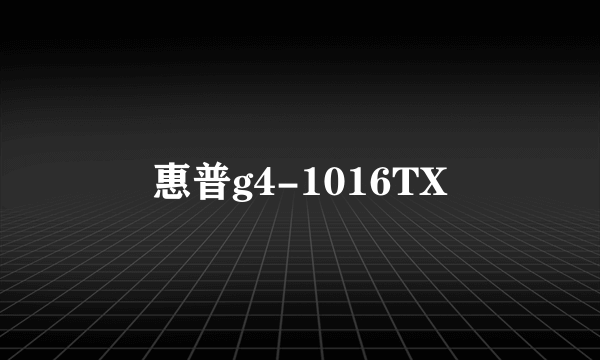 惠普g4-1016TX