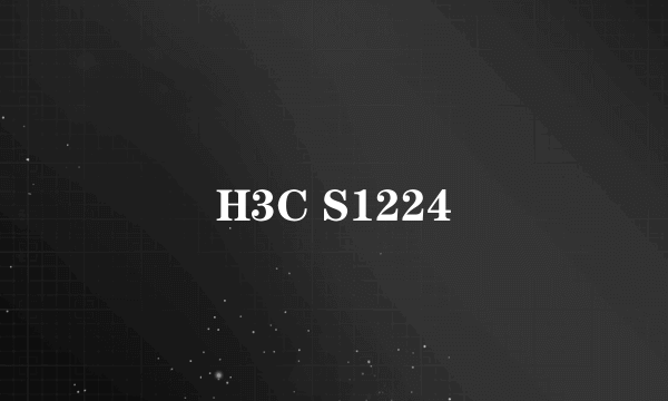 H3C S1224