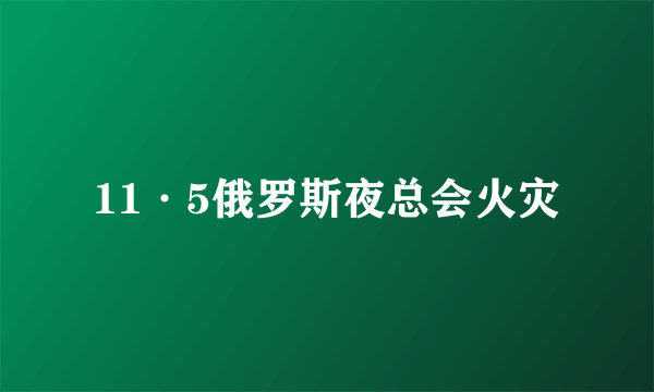 11·5俄罗斯夜总会火灾
