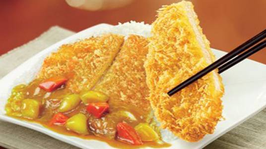 黄金咖喱猪扒饭