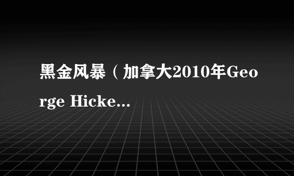黑金风暴（加拿大2010年George Hickenlooper执导的剧情电影）
