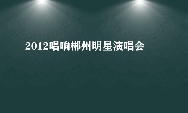 2012唱响郴州明星演唱会