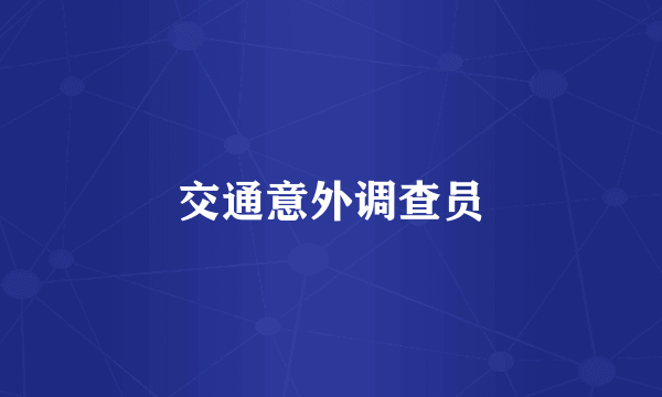 交通意外调查员