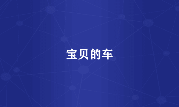 宝贝的车