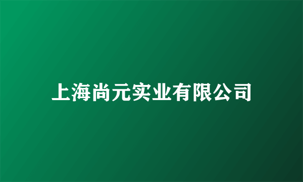 上海尚元实业有限公司