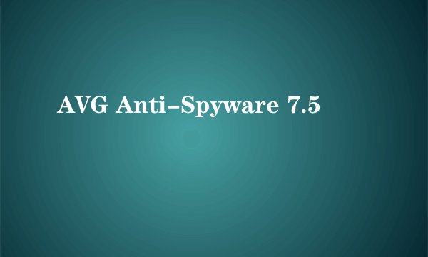 AVG Anti-Spyware 7.5