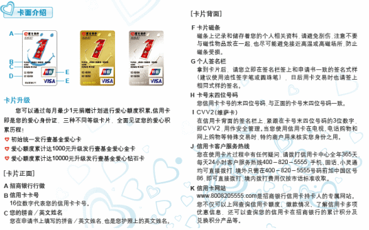 招商银行壹基金信用卡