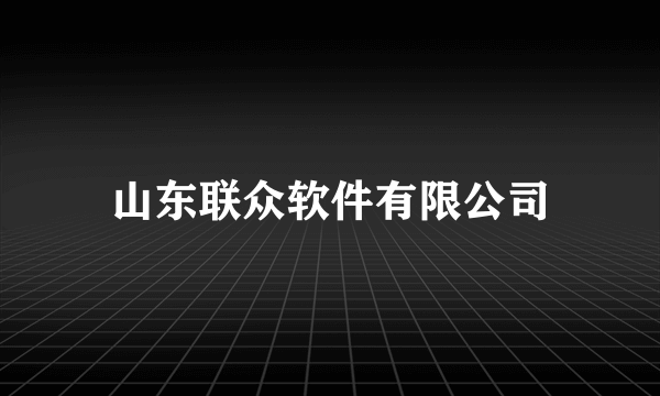 山东联众软件有限公司