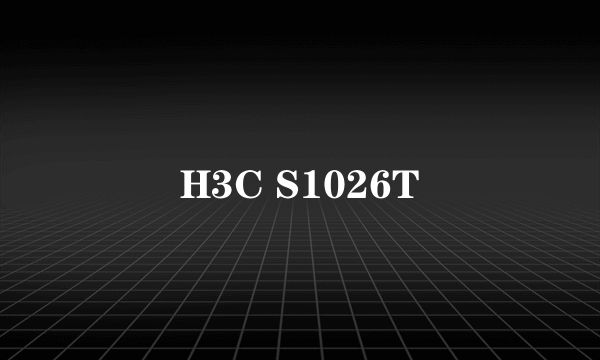 H3C S1026T