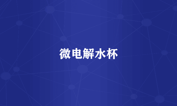 微电解水杯