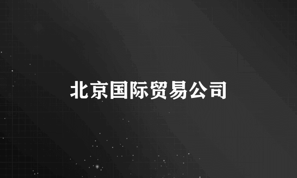 北京国际贸易公司