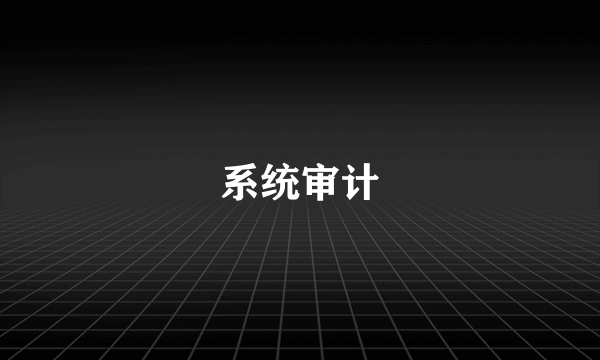 系统审计