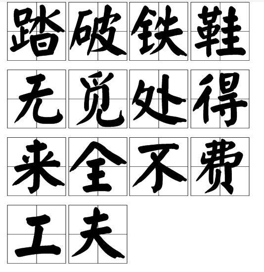 踏破铁鞋无觅处,得来全不费工夫