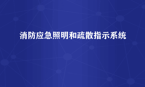 消防应急照明和疏散指示系统