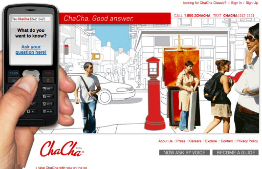 ChaCha（基于人力的搜索引擎）