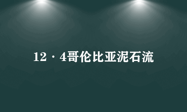 12·4哥伦比亚泥石流