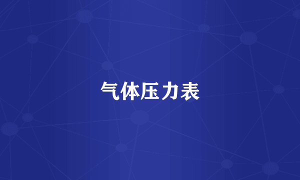 气体压力表