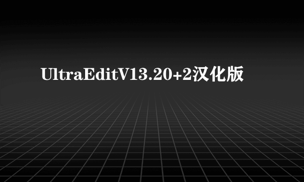 UltraEditV13.20+2汉化版