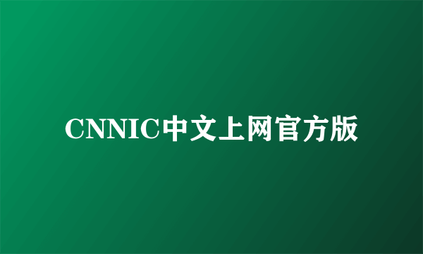 CNNIC中文上网官方版