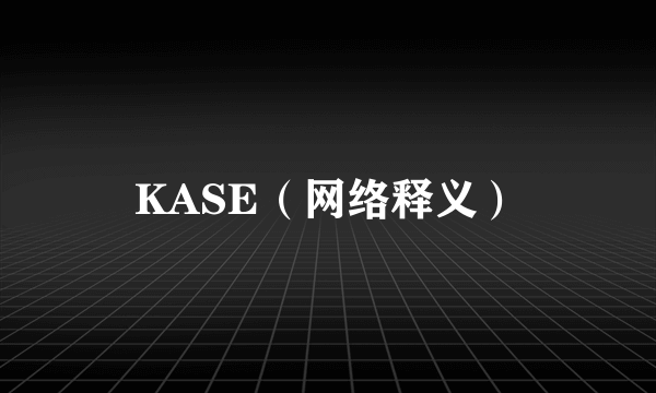 KASE（网络释义）