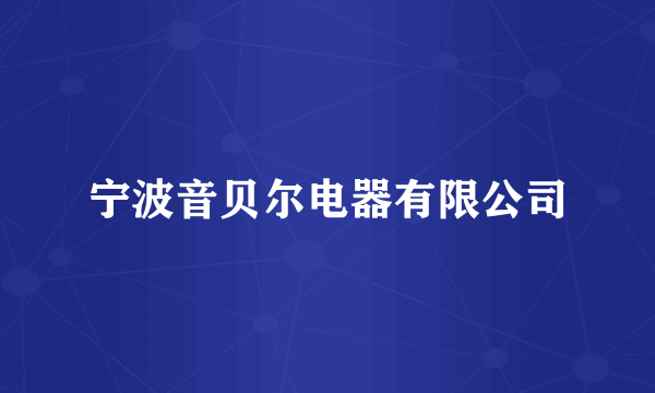 宁波音贝尔电器有限公司