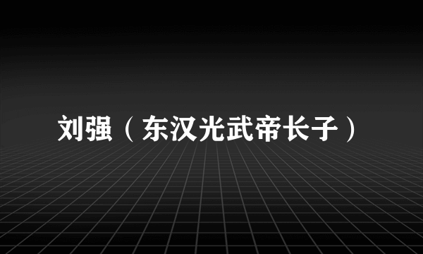 刘强（东汉光武帝长子）
