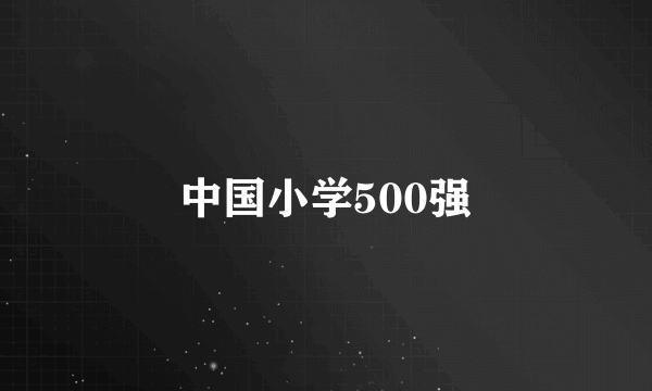中国小学500强