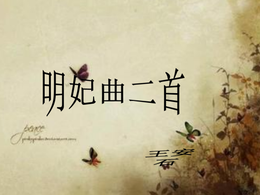 明妃曲二首（北宋王安石组诗作品）