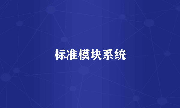 标准模块系统