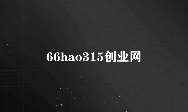 66hao315创业网