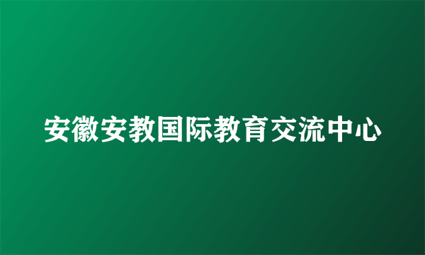 安徽安教国际教育交流中心