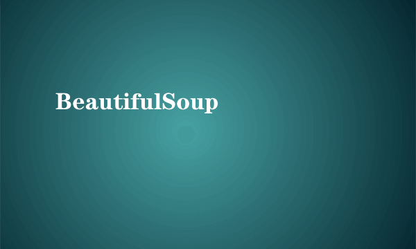 BeautifulSoup