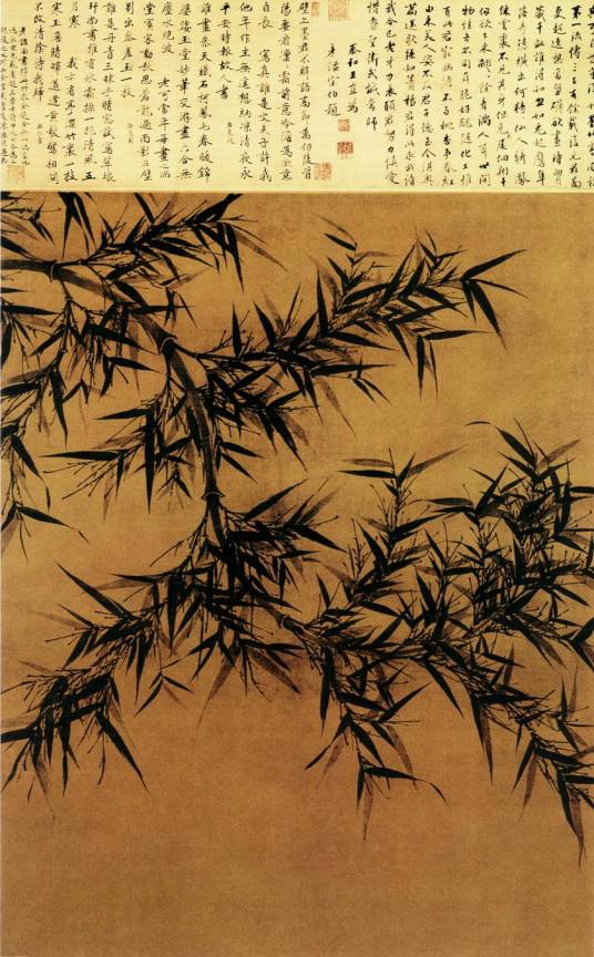 墨竹图（北宋文同创作绢本墨笔画）