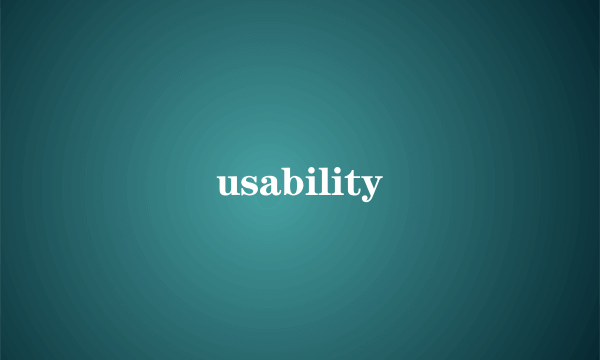 usability