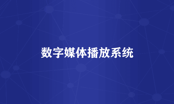 数字媒体播放系统