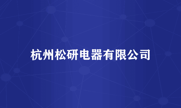 杭州松研电器有限公司