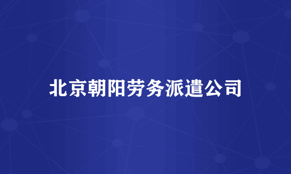 北京朝阳劳务派遣公司