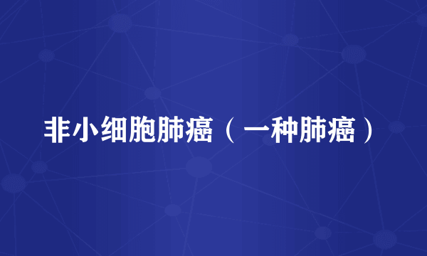 非小细胞肺癌（一种肺癌）