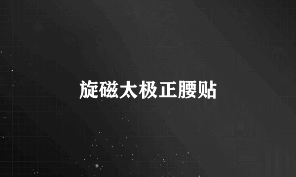 旋磁太极正腰贴