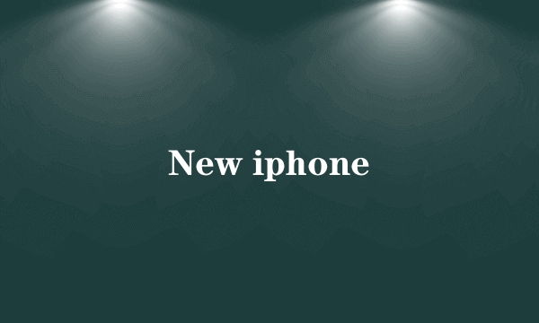 New iphone